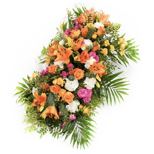 Coussin, gerbes de fleurs ,livraison de fleurs pour enterrement sur la région de mons, livraison de fleurs jemappes
